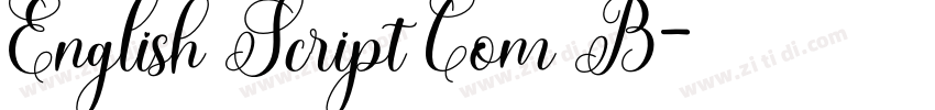 English Script Com B字体转换